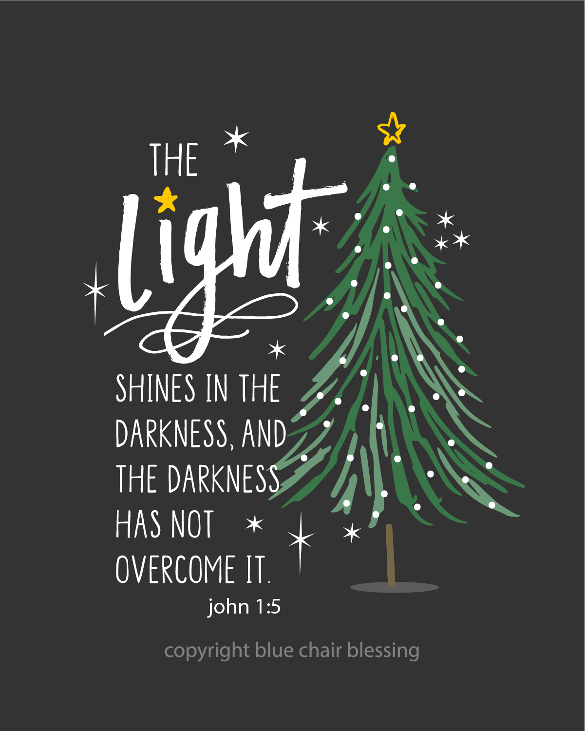 Christmas: His light in darkness 8 by 10